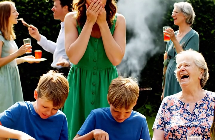 Tijdens een barbecue met de familie kreeg mijn neefje een dikke, perfect gebakken T-bone steak voorgeschoteld, terwijl mijn zoon niets anders kreeg dan een aangebrande vetrand. Mijn moeder lachte het weg. “Dat is meer dan genoeg voor zo’n kind.” Mijn zus grijnsde en voegde eraan toe: “Eerlijk gezegd, zelfs een hond zou iets beters krijgen.” Mijn zoon sloeg zijn ogen neer en zei zachtjes: “Mam… ik vind dit prima.” Een uur later, toen ik eindelijk begreep wat hij bedoelde, liep de angst als een ijskoude rilling door me heen.
