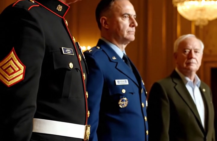 De man die het gewicht van duizend gevallen sterren droeg in een verbleekt pak