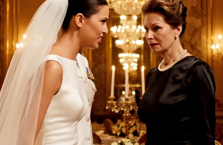 ‘Wat doet een simpele soldaat zoals jij hier?’ vroeg mijn moeder onder de kroonluchters op de bruiloft van mijn zus in Annapolis, hard genoeg om iedereen in de zaal te laten lachen. Maar deze keer stapte ik niet opzij of deed ik niet alsof ik het niet hoorde – ik legde mijn hand op de lege stoel naast haar tafel, keek de bruidegom recht aan en zag hem bleek worden voordat iemand anders begreep waarom.