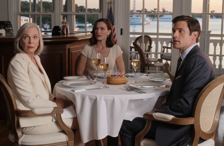 Op mijn 70e verjaardag zei mijn zoon dat hij een dringende vergadering in New York had en niet met me kon dineren. Ik trok mijn mooiste jurk aan en ging toch alleen naar het restaurant aan de rivier