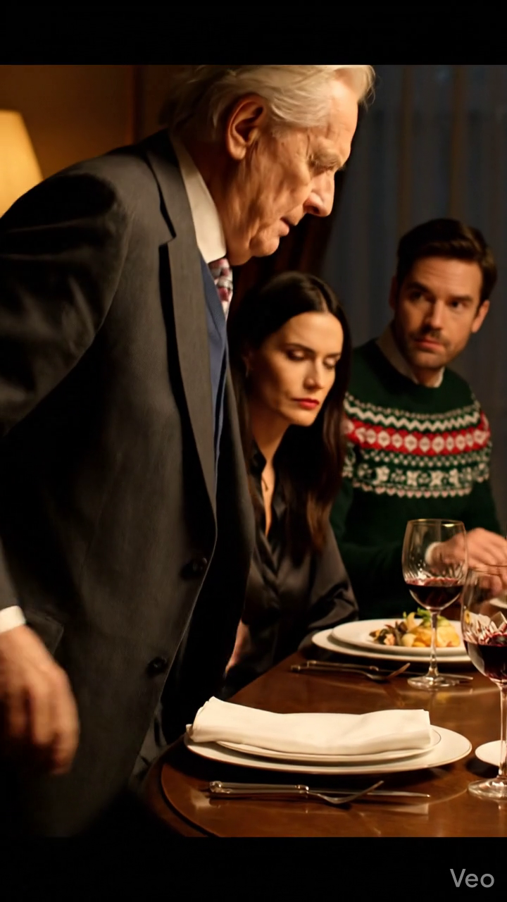 Mijn schoondochter glimlachte tijdens het kerstdiner en noemde me ‘het chequeboekje dat ze tolereren’. Mijn zoon zei niets. Ik gaf een kort antwoord, liep weg, en hun paniek brak al uit voordat ik thuis was.