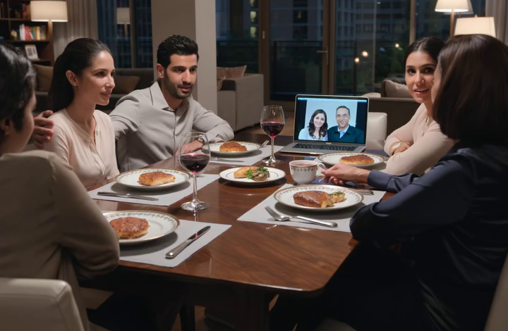 De verloofde van mijn dochter lachte me in het Arabisch uit tijdens het diner. Hij nam aan dat ik gewoon weer zo’n onwetende Amerikaanse moeder was die hij met charme en slimheid kon intimideren, maar ik had tien jaar in Dubai gewoond. Tegen de tijd dat ik mijn koffie neerzette en hem in dezelfde taal antwoordde, stonden zijn ouders als aan de grond genageld op het scherm, mijn jongste dochter verstijfde van schrik en de hele avond viel in duigen.