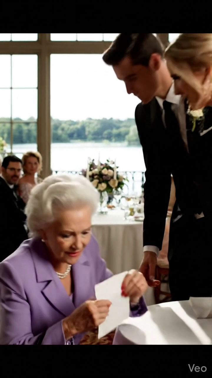 ‘Oh, je bent er.’ Mijn schoondochter zei het zonder te vaart te minderen, en de ober zette mijn bord neer naast de openslaande keukendeuren, waar elke klap van het bestek het water in mijn glas deed trillen. Ik was Masons moeder, zittend aan een bijzettafel op de bruiloft van mijn eigen zoon, terwijl de druk van hen beiden kwam – haar keurige afwijzende opmerkingen en zijn vaste overtuiging dat als de avond maar duur genoeg zou worden, ik het uiteindelijk wel wat makkelijker zou maken.