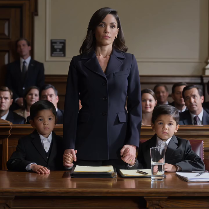 My Husband Smirked When the Judge Looked at My Empty Chair, Whispered to His Mistress, “That would be the smartest thing she’s done in years,” and thought he was about to take my sons, my name, and the company I built—right up until the courtroom doors opened, my twins took my hands, and one worn envelope on the table made the whole room realize they had chosen the wrong woman to humiliate.