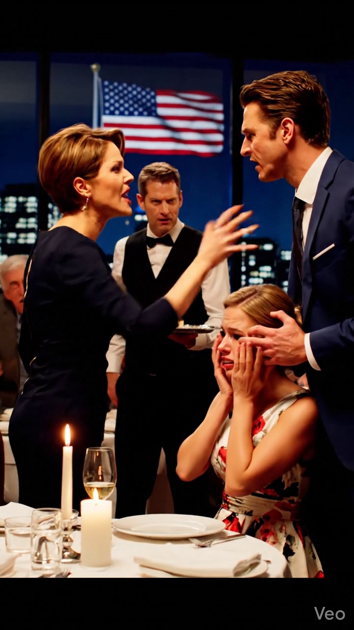 Midden in het restaurant trok mijn schoonzoon aan het haar van mijn dochter, waar iedereen bij was. Zijn vader zei zelfs: “Zo is het! Ze moet een lesje leren.” Mijn dochter barstte in tranen uit. Ik stond op – en vanaf dat moment begon alles te veranderen. Niemand durfde haar ooit nog te minachten.