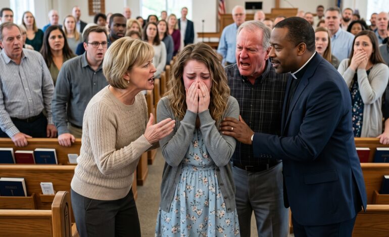 Ze hebben me in de kerk vernederd en iedereen lachte… Maar één gefluister van de dominee maakte dat mijn ouders stilvielen.