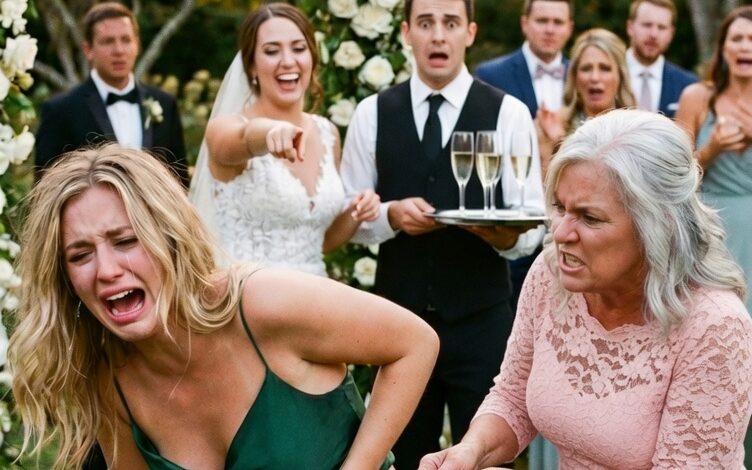 Op de extravagante bruiloft van mijn zus rukte mijn schoonmoeder de insulinepomp van mijn middel en gooide hem lachend in de prullenbak. “Je diabetes is gewoon een manier om aandacht te trekken!” Minuten later zakte ik in elkaar naast het buffet, terwijl ze me uitlachte omdat ik de trouwfoto’s had “verpest” met een “nepcoma”. De balzaal werd muisstil toen een “cateraar” over de toonbank sprong om me te redden. Zijn gezicht werd doodsbleek toen hij de wijn rook. “Wie heeft dit glas wijn aangeraakt?” bulderde hij.