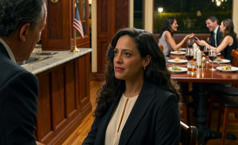 Mijn moeder zei dat het gewoon een snel familiediner was in de westelijke buitenwijken van Chicago, maar toen ze me naar een tafel achterin stuurde zodat de ‘echte groep’ bij elkaar kon zitten, begreep ik eindelijk dat het deze avond nooit om het eten ging – het ging om de plek waar ze stilletjes hadden besloten dat ik thuishoorde.