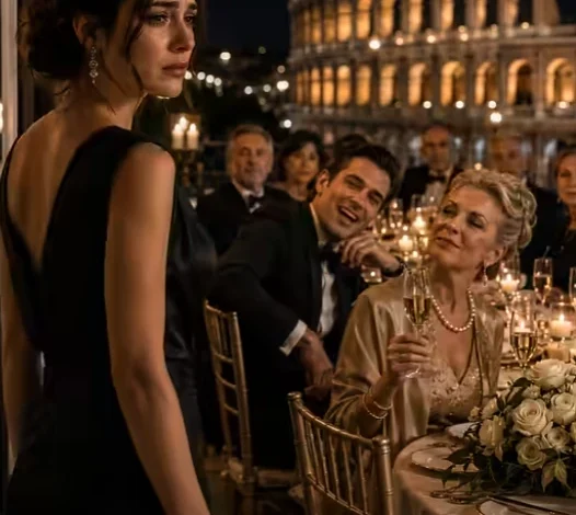 Tijdens het diner ter ere van de 70e verjaardag van mijn schoonmoeder in Rome waren er twaalf stoelen – en geen enkele voor mij. Mijn man lachte: ‘Oeps, we hebben ons blijkbaar vergist,’ terwijl zijn familie grinnikte.