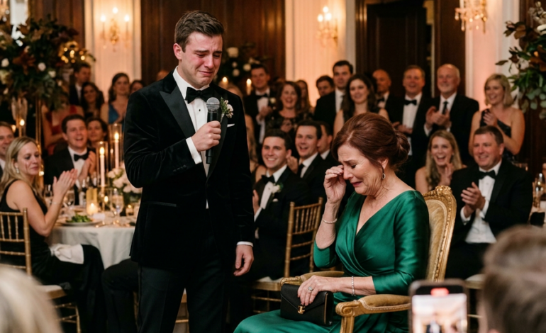 vf-Mijn zoon veilde me voor 2 dollar op zijn liefdadigheidsgala. Toen stond een man achterin op en zei: “Twee miljoen.” De glimlach verdween zo snel van het gezicht van mijn zoon dat de hele zaal het voelde.
