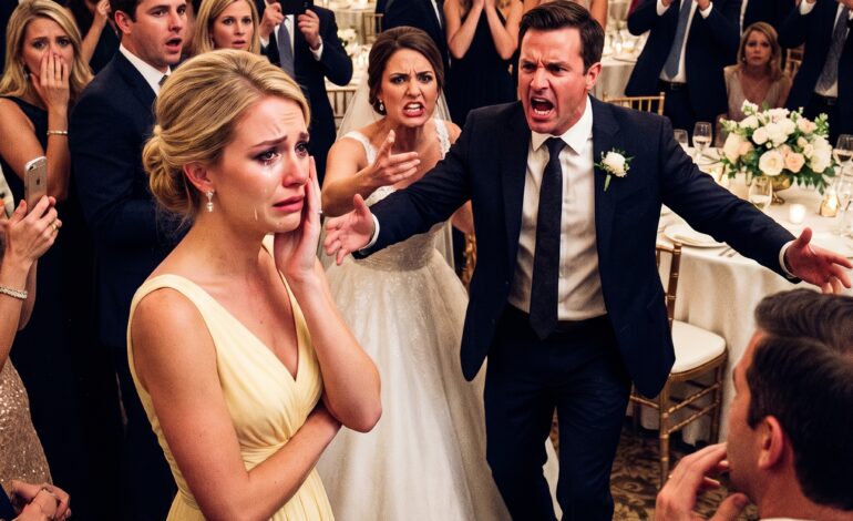 At my sister’s wedding she slapped me hard in front of 500 guests. Calling me garbage everyone started laughing. I stood there silent… Then her fiancé suddenly stepped forward shouted, “Do you even know her?”