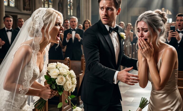 “The groom dropped the bride’s hands mid-vow and called my name instead. The ‘always second’ sister just shattered the wedding of the year.” – Royals