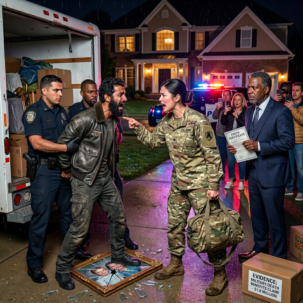 My twin brother forged my death certificate, stole my inheritance, and moved into my mother’s house while I was serving overseas. He thought I was dead — until the police arrived and I stepped out in uniform.