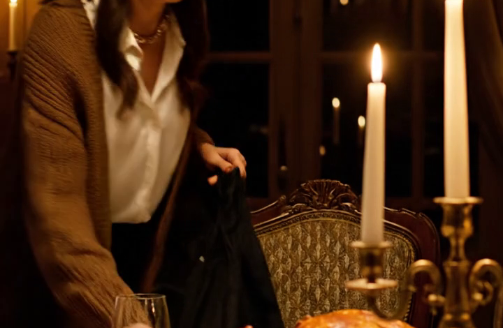 “Mama en papa zetten het huis op mijn naam. Jij krijgt niets,” kondigde mijn zus aan tijdens het Thanksgiving-diner. Iedereen juichte. Ik glimlachte en zei: “Papa, moet ik het ze vertellen, of doe jij het?” Zijn vork viel op de grond. Mijn zus schreeuwde: “Wat moet ik ze vertellen?”