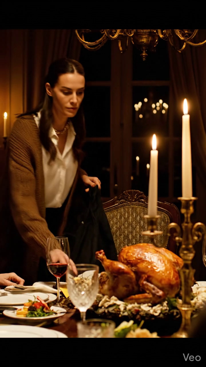 “Mama en papa zetten het huis op mijn naam. Jij krijgt niets,” kondigde mijn zus aan tijdens het Thanksgiving-diner. Iedereen juichte. Ik glimlachte en zei: “Papa, moet ik het ze vertellen, of doe jij het?” Zijn vork viel op de grond. Mijn zus schreeuwde: “Wat moet ik ze vertellen?”