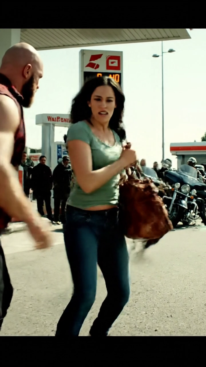 Marissa clutched her purse at pump number four, her hands trembling as one of the men sneered, ‘What’s wrong, sweetheart? Scared?’ Another grabbed for her bag—and then the roar of engines shattered the silence. A line of bikers rolled in like thunder. Their leader stepped forward, eyes cold as steel, and said, ‘You picked the wrong woman tonight.’ What happened next left everyone at that gas station stunned. – True Stories
