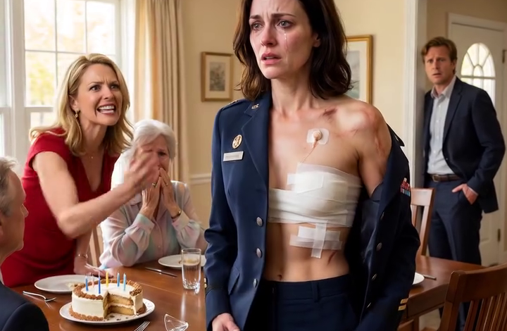 At mom’s birthday party, my sister called me out for “pretending to be sick” in front of everyone. she never expected me to open my jacket and show them exactly what the war had left on my body. nobody laughed after that.
