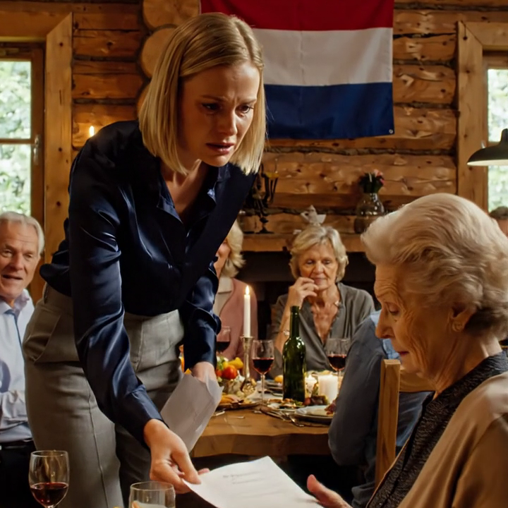 On Mother’s Day, my daughter turned our cabin gathering into a public trial: she read a $500,000 bill out loud in front of 40 relatives, called it “the cost of caring for someone useless” — I let her finish the performance, set an old folder on the table, and that was the moment a few faces in the room changed color because they knew there was something there nobody was going to explain away.