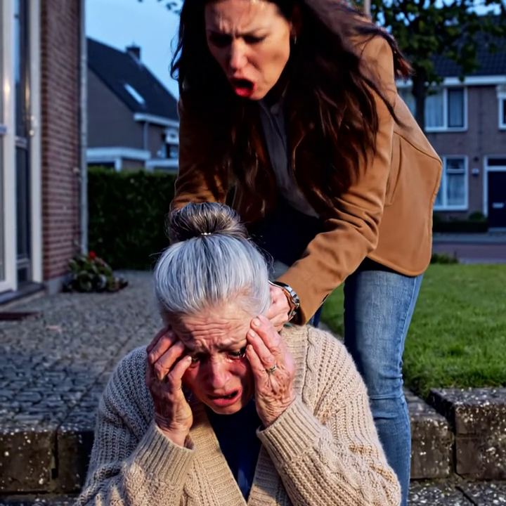 I still hear my skull crack against the floor when Derek snarled, ‘Stay down.’ Then my own daughter yanked my hair and dragged me across the porch, hissing, ‘Get out. It’s three million. You’re nothing.’ Neighbors watched. Nobody moved. I thought that was the moment I lost everything—my family, my dignity, maybe even my life. Then, somewhere down the street, I heard sirens… and everything changed. – True Stories