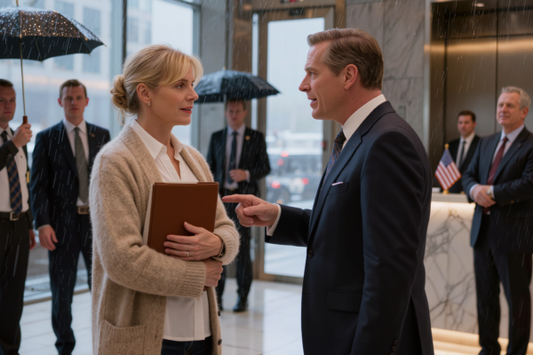 Ein CEO feuerte eine stille Frau in einer verwaschenen Strickjacke, weil sie zu arm aussah, um in die Lobby seines Unternehmens zu gehören. Doch zehn Minuten später herrschte absolute Stille im ganzen Raum, als ihm klar wurde, dass sie auf eine Weise mit dem Gebäude verbunden war, die er nie erwartet hatte.