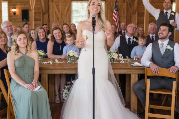 Meine Schwester nahm bei ihrer Hochzeit das Mikrofon und nannte mich vor 150 Leuten eine „alleinerziehende Mutter, die keiner will“ – dann fügte meine Mutter noch einen grausamen Satz hinzu, mein Vater lachte in seine Serviette, und der Bräutigam stand langsam auf.
