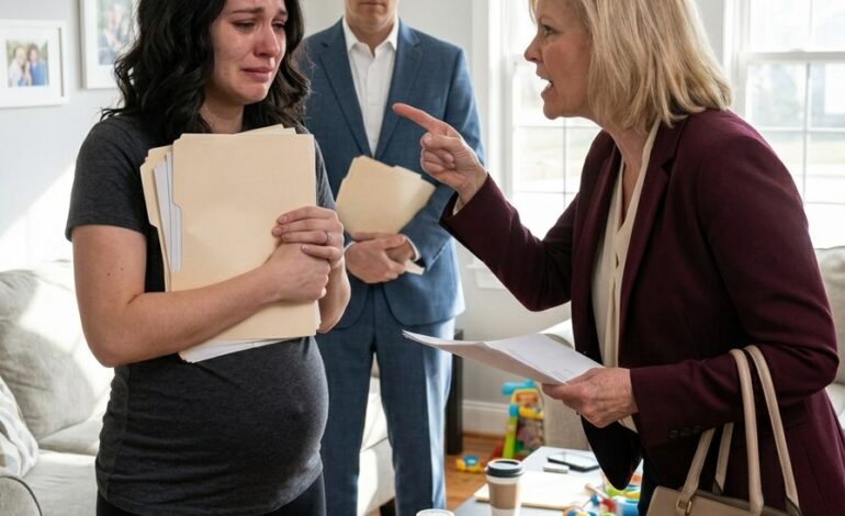 Mein Mann ist auf einer Baustelle ums Leben gekommen. Meine Schwiegermutter zog bei mir ein und gab mir eine Klinikkarte. Sie fälschte Unterlagen, um alles an sich zu reißen, und forderte mich dann auf, mein Baby abzutreiben. Mein Anwalt sagte ihr jedoch: „Es gehört ihr alles. Verschwinden Sie sofort!“