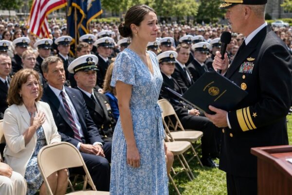 Tijdens de Navy SEAL-ceremonie van mijn broer zei mijn moeder dat ik van hem moest leren – waarop de schout-bij-nacht de hele menigte tot zwijgen bracht en mijn echte rang hardop bekendmaakte.