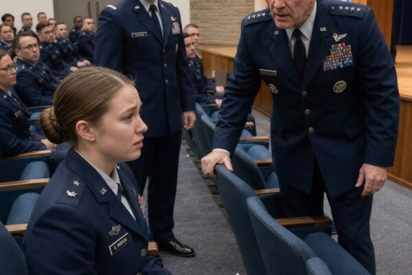 “Ze is geen heldin. Ze leest alleen maar boeken!” bulderde mijn vader tijdens zijn eigen ceremonie, daar in uniform staand. Maar toen stond een viersterrengeneraal op en zei: “Kapitein Mendez… naar voren en in het midden.” De hele zaal verstomde. Mijn vader vergat hoe hij moest ademen.