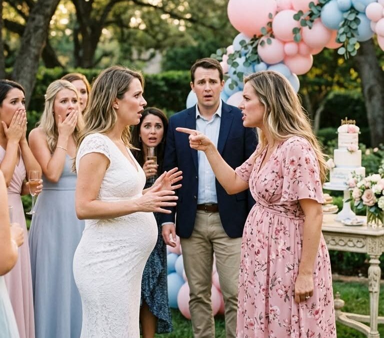 Auf meiner Babyparty behauptete eine schwangere Fremde, mein Mann sei der Vater ihres Babys – bis ich eine Frage stellte.