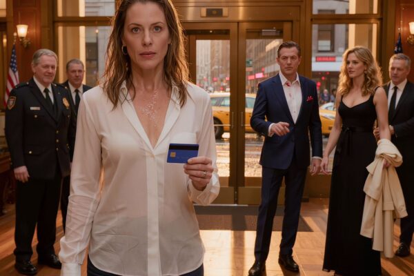 Nach fünfzehn Jahren Ehe sperrte Gregory Emily im Regen aus, plünderte ihre Konten und erlaubte seiner jungen Geliebten, in ihrem New Yorker Haus ihren Morgenmantel zu tragen, ohne zu ahnen, dass die vergessene blaue Bankkarte in Emilys Brieftasche seinen Triumph bald in Panik verwandeln würde.