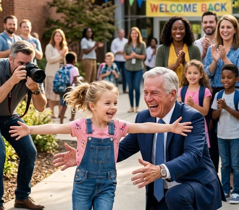 Een miljardair bezocht een weeshuis voor een publiciteitsstunt, waarna een klein meisje gillend naar hem toe rende: “Papa!”