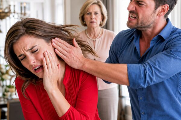 Ik had ruzie met mijn schoonmoeder… Mijn man rende naar me toe, gaf me een klap en schreeuwde: “Ga weg!” Maar wat ze niet wisten, was dat ik stiekem de maandelijkse toelage van $10.000 overmaakte, en dat zelfs dat landhuis op mijn naam stond… De klap kwam zo hard aan dat mijn trouwring in mijn handpalm sneed. Drie seconden lang was het muisstil in de marmeren hal van het landhuis – toen glimlachte mijn schoonmoeder.