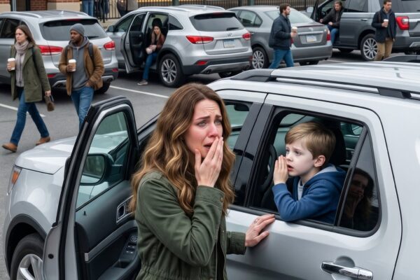 Die ochtend smeekte mijn zesjarige zoon me om niet naar huis te gaan, ik dacht dat hij een lamp had gebroken, verf had gemorst of in de problemen was geraakt. In plaats daarvan fluisterde hij één zin die me de auto aan de kant van de weg deed zetten en mijn adem inhield: “Papa heeft nog een ander gezin.”