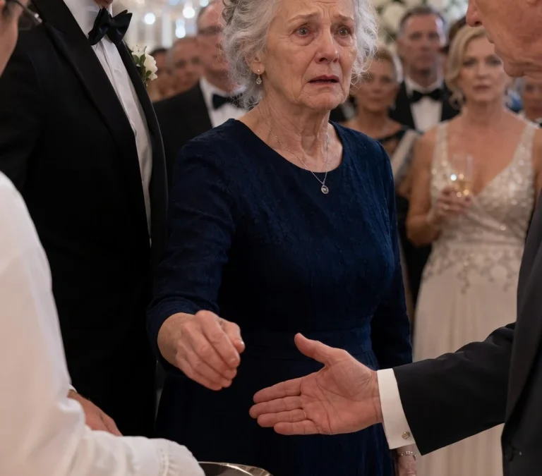 Sie griff bei der Hochzeit ihres Enkels nach einem Teller Lachs, woraufhin ihr eigener Sohn den Kellner vor 200 Gästen anhielt: „Sie sind nicht zur Familie. Bedienen Sie sie nicht.“