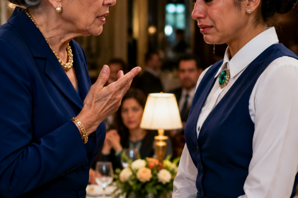 Der Millionär demütigte eine Kellnerin wegen einer Brosche… ohne zu ahnen, dass dieses Schmuckstück das schändlichste Geheimnis ihrer Familie enthüllen würde.