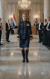 ‘Het leger betaalt tenminste haar huur.’ Mijn rijke vader haalde zijn schouders op voor de menigte. Maar ik kwam binnen in volledig gala-uniform, mijn ceremoniële zwaard aan mijn zijde en twee sterren op mijn schouder…